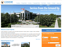 Tablet Screenshot of condorproperties.ca